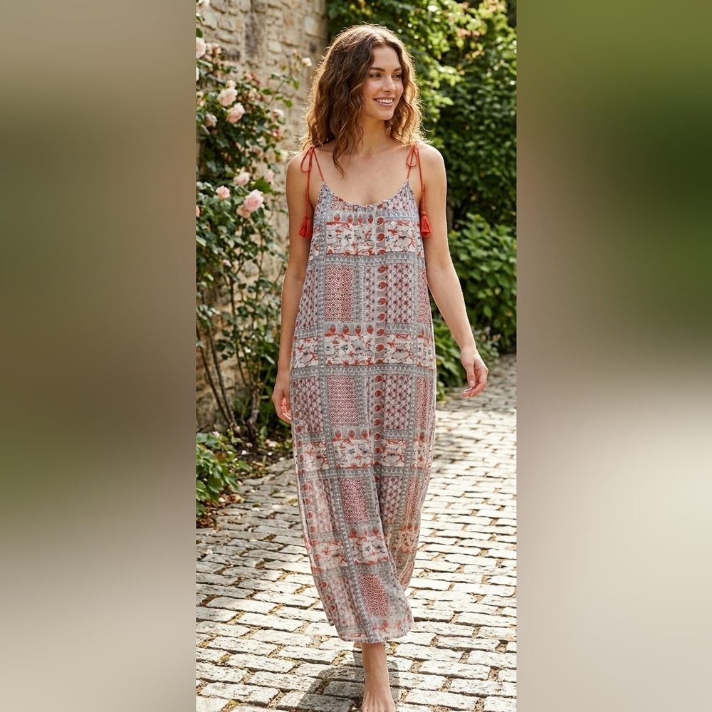 HEARTLOOM 100% Rayon Maxi Dress. Size Small. 🧡